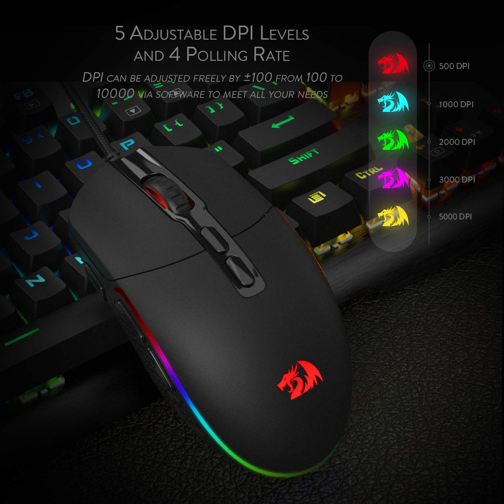 Mouse da gioco con led