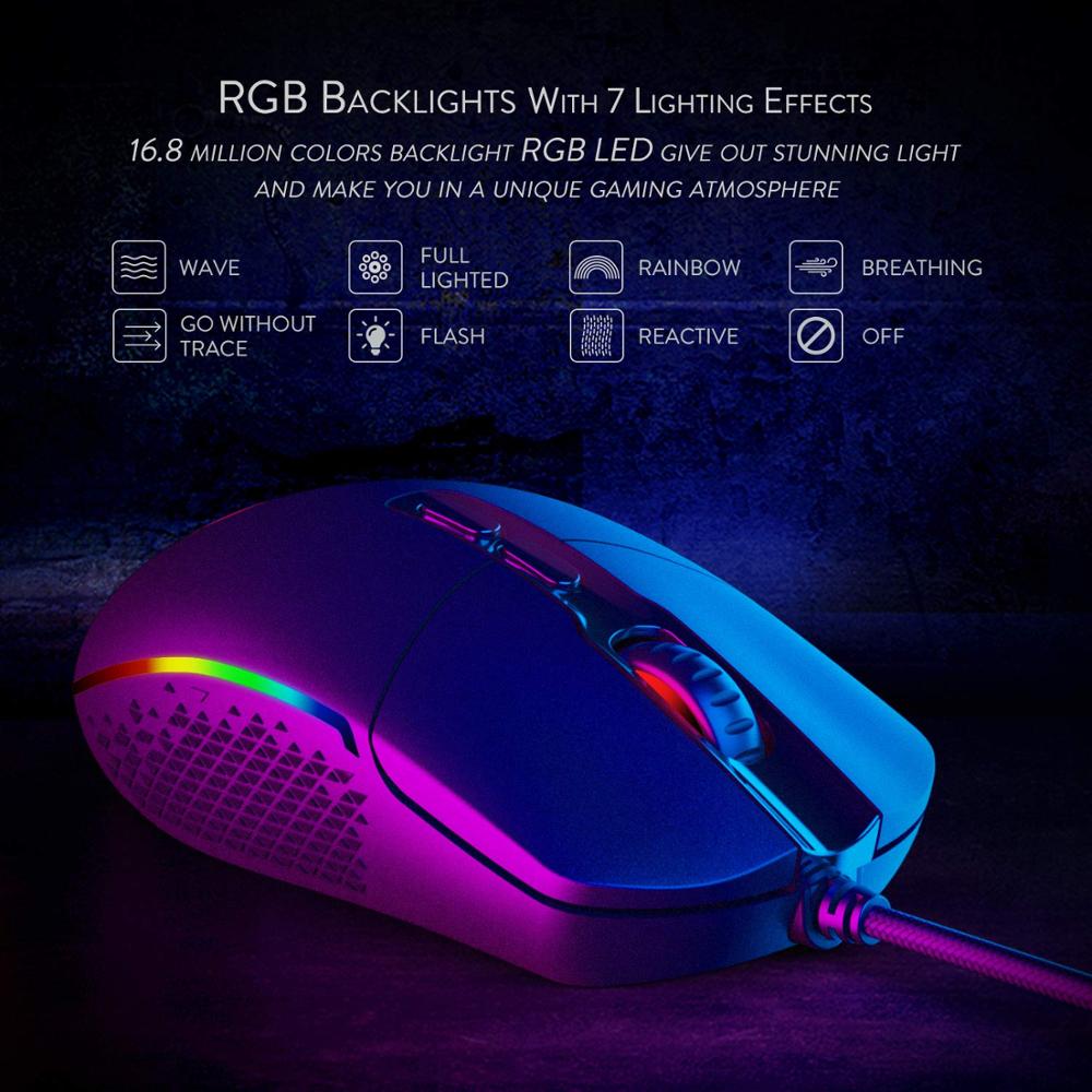 Mouse da gioco con led